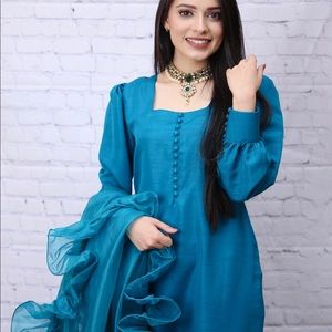 Torquoize sharwar kameez